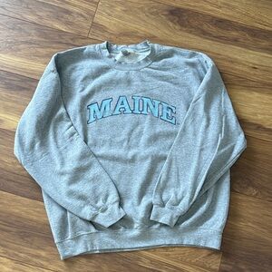 Maine Crewneck Sweater Gray XL
